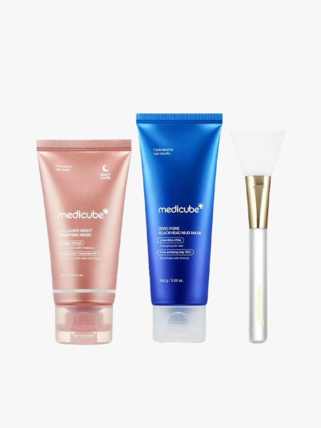 Medicube Korean Viral Glass Skin Mask Duo in branded components on a light gray background